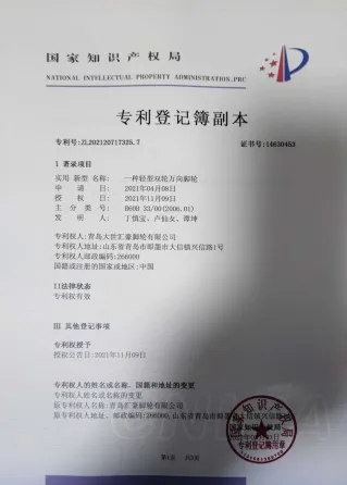 专利登记簿副本