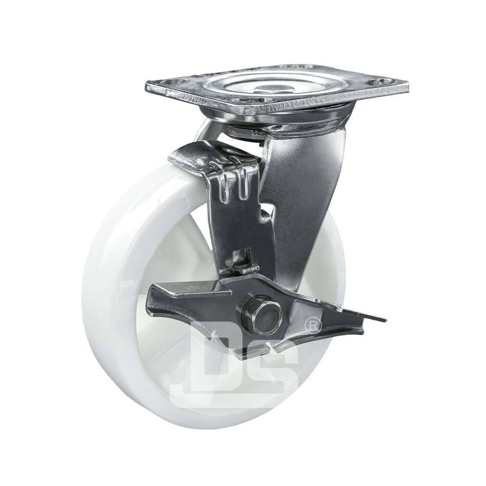 重型脚轮尼龙不锈钢轮刹车脚轮（DS40系列）