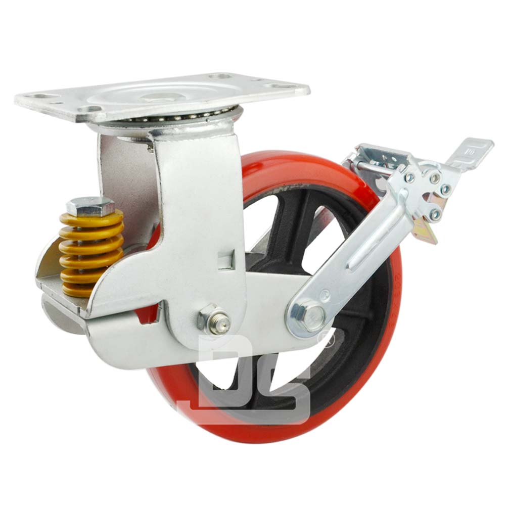 减震重型脚轮聚氨酯轮刹车脚轮（DS94系列）